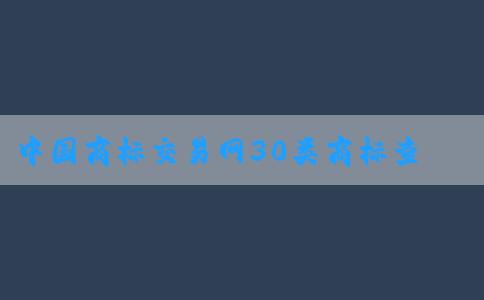 中國(guó)商標(biāo)交易網(wǎng)30類(lèi)商標(biāo)查的定義、方法及作用