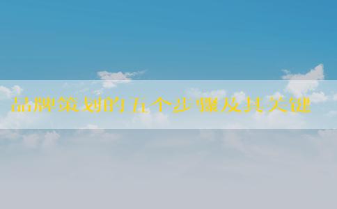 品牌策劃的五個(gè)步驟及其關(guān)鍵要素（包括品牌建設(shè)、品牌打造方法、**和差異化）