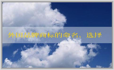 外國品牌商標(biāo)的命名、選擇和保護(hù)