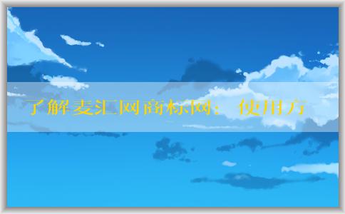 了解麥匯網(wǎng)商標(biāo)網(wǎng)：使用方法、價(jià)格及評(píng)價(jià)