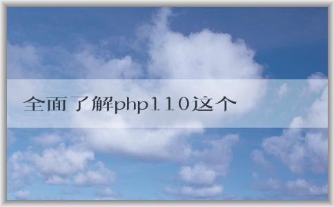 全面了解php110這個(gè)型號(hào)的硬件配置及使用方法