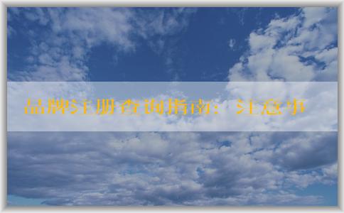 品牌注冊(cè)查詢指南：注意事項(xiàng)、流程和費(fèi)用查詢方法